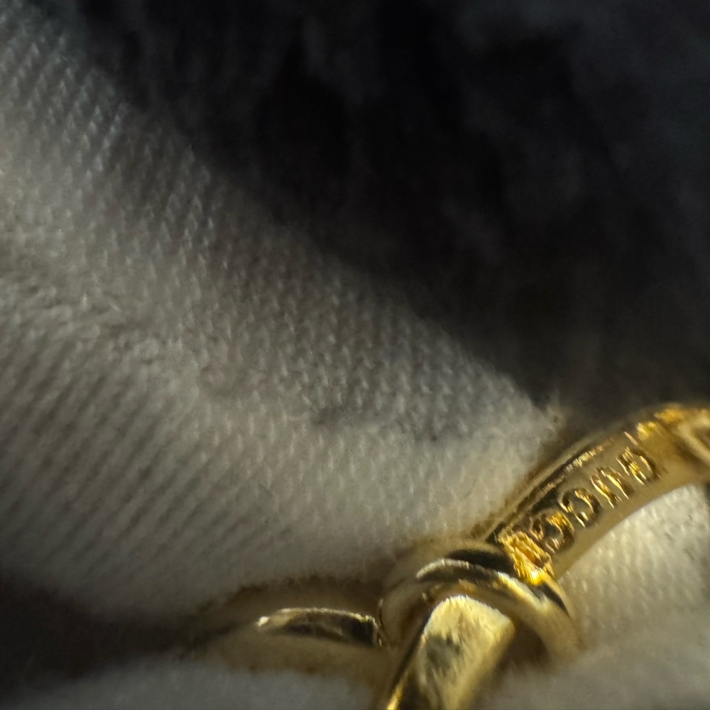 Gucci Gold Script Cursive Earrings - image 5